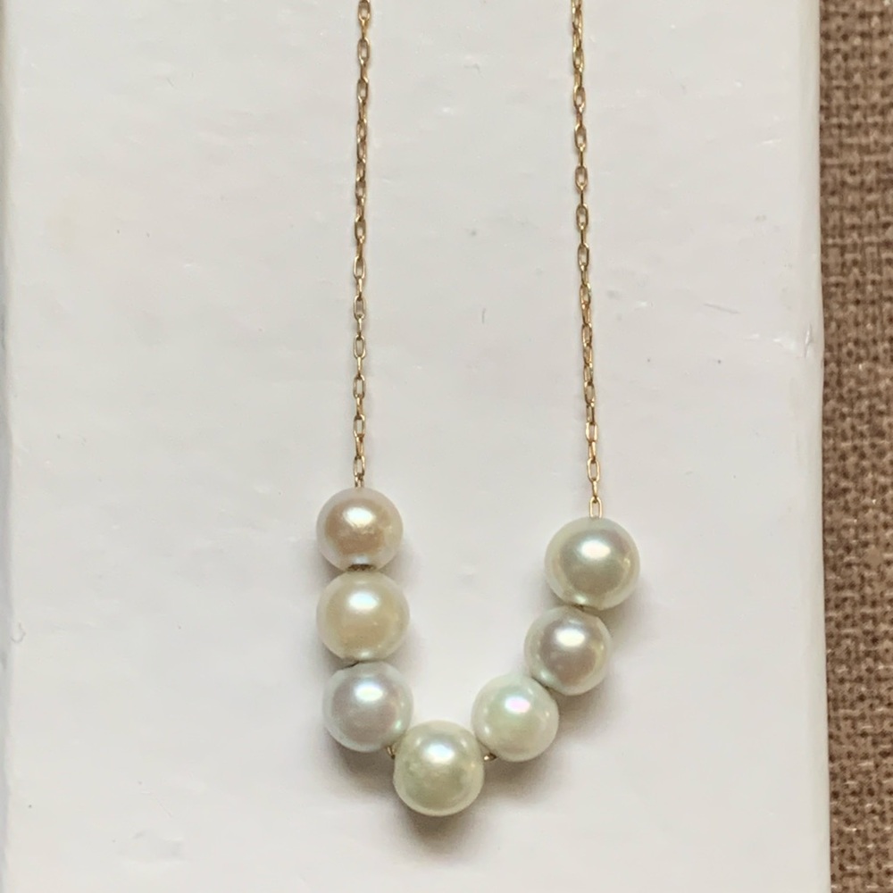 14kt Gold Freshwater Pearl Necklace! Beautiful